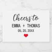 応援を結合するブライダルシャワー誕生日卒業 スパークリングワインラベル (シングルラベル)