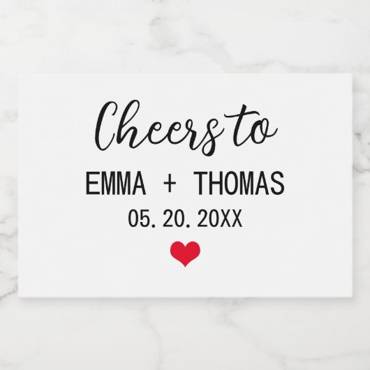 応援を結合するブライダルシャワー誕生日卒業 スパークリングワインラベル (シングルラベル)