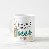 応援を飲む コーヒーマグカップ (正面左)