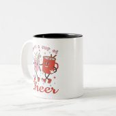 応援を飲む ツートーンマグカップ (正面左)