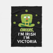 応援アイアイアイリッシュアイアムヴィクトリア フリースブランケット (正面)