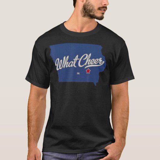 応援アイオワの地図 Tシャツ (正面)