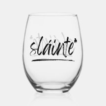 応援アイリッシュスラインテワイングラス