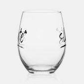 応援アイリッシュスラインテワイングラス ステムなしワイングラス (左)
