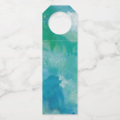 応援アクアウォーターカラー手書きスクリプト ボトルネックタグ (裏面)