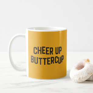 応援アップバターカップおもしろい引用文 コーヒーマグカップ