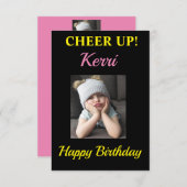 応援アップ!不機嫌おもしろいな少女誕生日スマイルシャイン (正面/裏面)