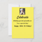 応援アップ！40番目ハッピーバースデー40女おもしろいの子 (裏面)