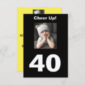応援アップ！40番目ハッピーバースデー40女おもしろいの子 (正面/裏面)