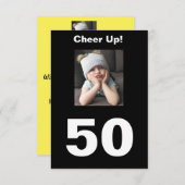 応援アップ！50誕生日おもしろい不機嫌な女の子 (正面/裏面)