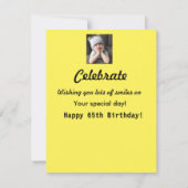 応援アップ！65誕生日おもしろい65不機嫌なかわいい女の子 (裏面)