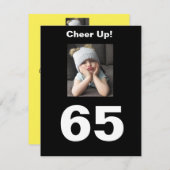 応援アップ！65誕生日おもしろい65不機嫌なかわいい女の子 (正面/裏面)
