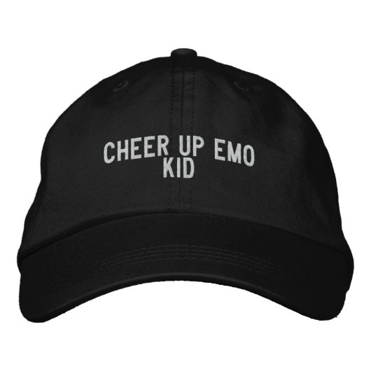 応援アップemo kid 刺繍入りキャップ (正面)