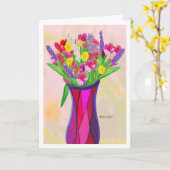 応援アップLeeMarieのクリエイティブデザイン カード (黄色い花)