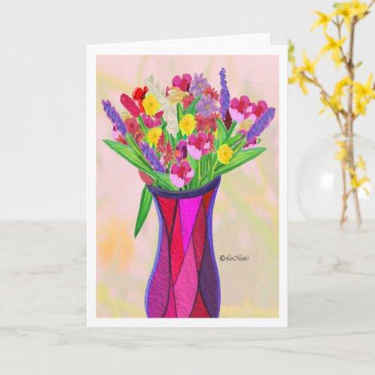 応援アップLeeMarieのクリエイティブデザイン カード (黄色い花)