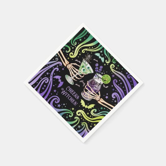 応援ウィッチハロウィーンカクテルグラス スタンダードカクテルナプキン (角)