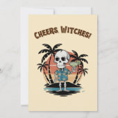 応援ウィッチハロウィーンスケルトン 招待状 (裏面)