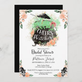 応援ウィッチハロウィーンブライダルシャワー招待 招待状 (正面/裏面)