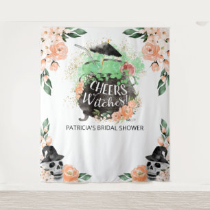 応援ウィッチハロウィーンブライダルシャワー背景 タペストリー