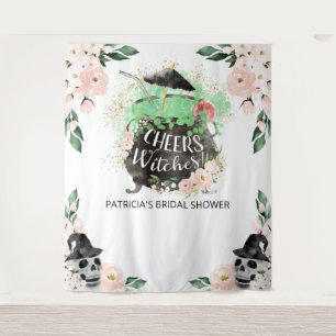 応援ウィッチハロウィーンブライダルシャワー背景 タペストリー