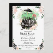 応援ウィッチハロウィーンブライダルシャワー 招待状 (正面/裏面)