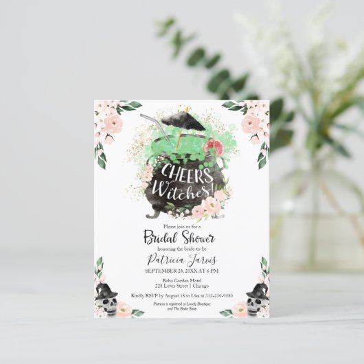 応援ウィッチブライダルシャワー予算招待状 (スタンド正面)
