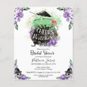 応援ウィッチブライダルシャワー予算招待状 (正面)