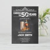 応援ウイスキー大人の誕生日パーティーへの招待 招待状 (スタンド正面)