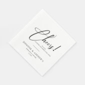 応援エレガントなウェディングリハーサルパーソナライズされた スタンダードランチョンナプキン (角)