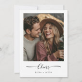 応援エレガントの初めてのクリスマス写真 シーズンカード (正面)