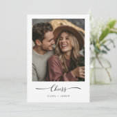 応援エレガントの初めてのクリスマス写真 シーズンカード (スタンド正面)