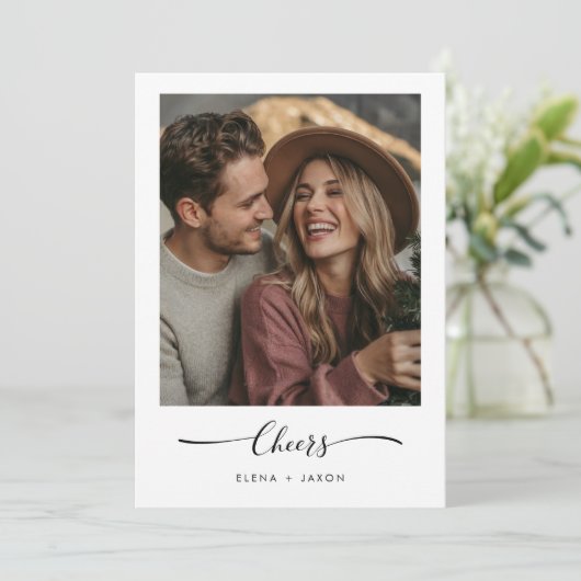 応援エレガントの初めてのクリスマス写真 シーズンカード (スタンド正面)