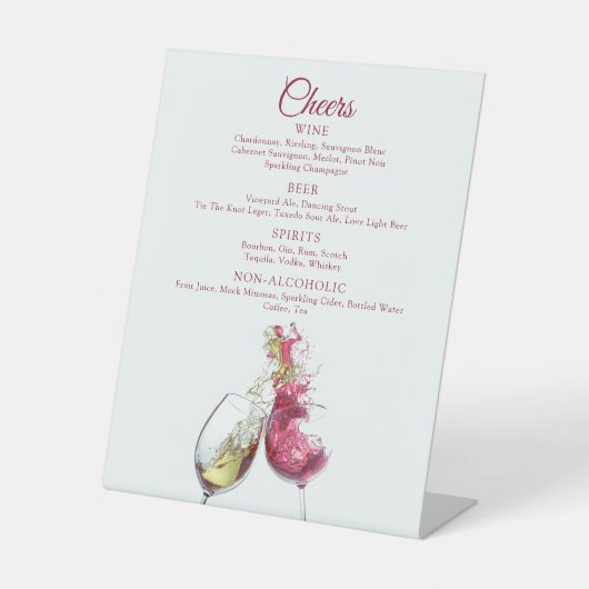 応援エレガントス赤と白ワインダンス結婚ズ 台座サイン (正面)