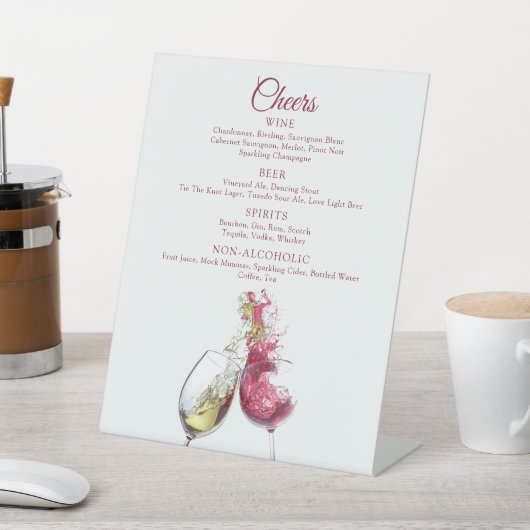 応援エレガントス赤と白ワインダンス結婚ズ 台座サイン (インサイチュ)