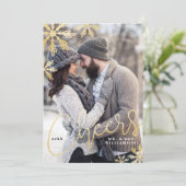 応援エレガント金ゴールドスノーフレーク新婚の写真 シーズンカード (スタンド正面)