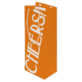 応援オレンジアールデコ ワインギフトバッグ (裏面アングル)