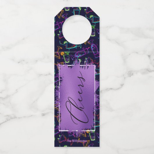 応援オンネオンカクテル ボトルネックタグ (正面)