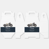 応援オートバイヴィンテージウェディングデイト新郎新婦 フェイバーボックス (見開き)