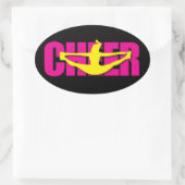 応援オーバルステッカー 楕円形シール (バッグ)