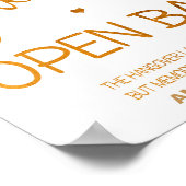 応援オープン結婚バーのサイン8x10ポスター ポスター (角)