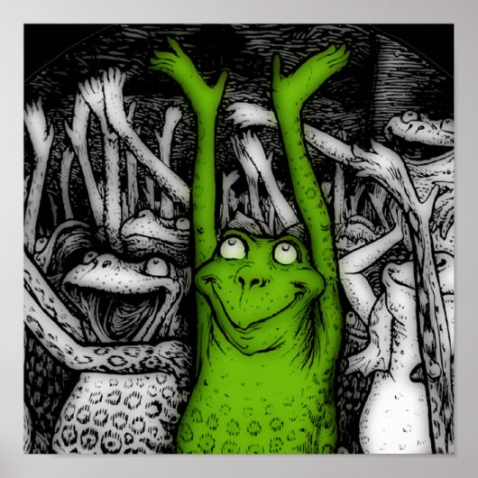 応援カエル ポスター (正面)