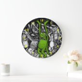 応援カエル ラージ壁時計 (ホーム)
