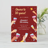 応援カクテル成人誕生日の招待 招待状 (スタンド正面)