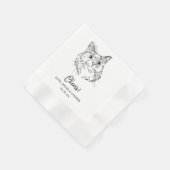 応援カスタムキャッ描トカクテルナ結婚プキンス 縁ありカクテルナプキン (角)