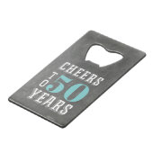 応援カスタムマイルストーンバースデーパーティーの好意 クレジットカード栓抜き (正面アングル)