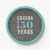 応援カスタムマイルストーンバースデーパーティー ペーパープレート (正面)