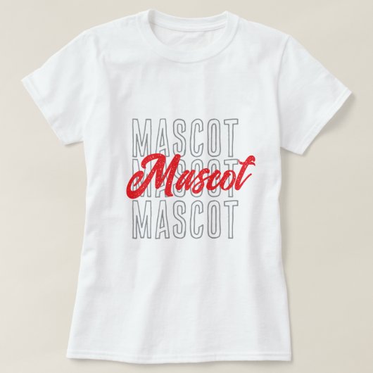 応援カスタムマスコットシャツ、マスコットシャツ Tシャツ (デザイン正面)