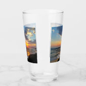 応援カスタム写真と文字パーソナライズされた タンブラーグラス (左)