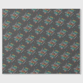 応援カラフルから2025年の花火の新年の休日 ラッピングペーパー (フラット)