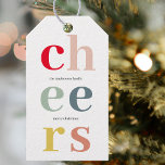 応援カラフルクリスマス |ハッピーホリデー ギフトタグ<br><div class="desc">応援カラフルクリスマス |ハッピーホリデー</div>